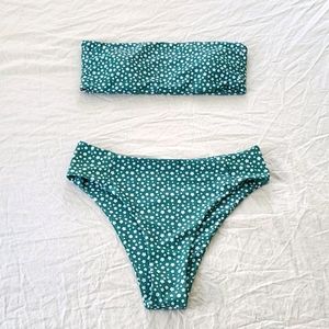 Shein Green Floral Bikini
